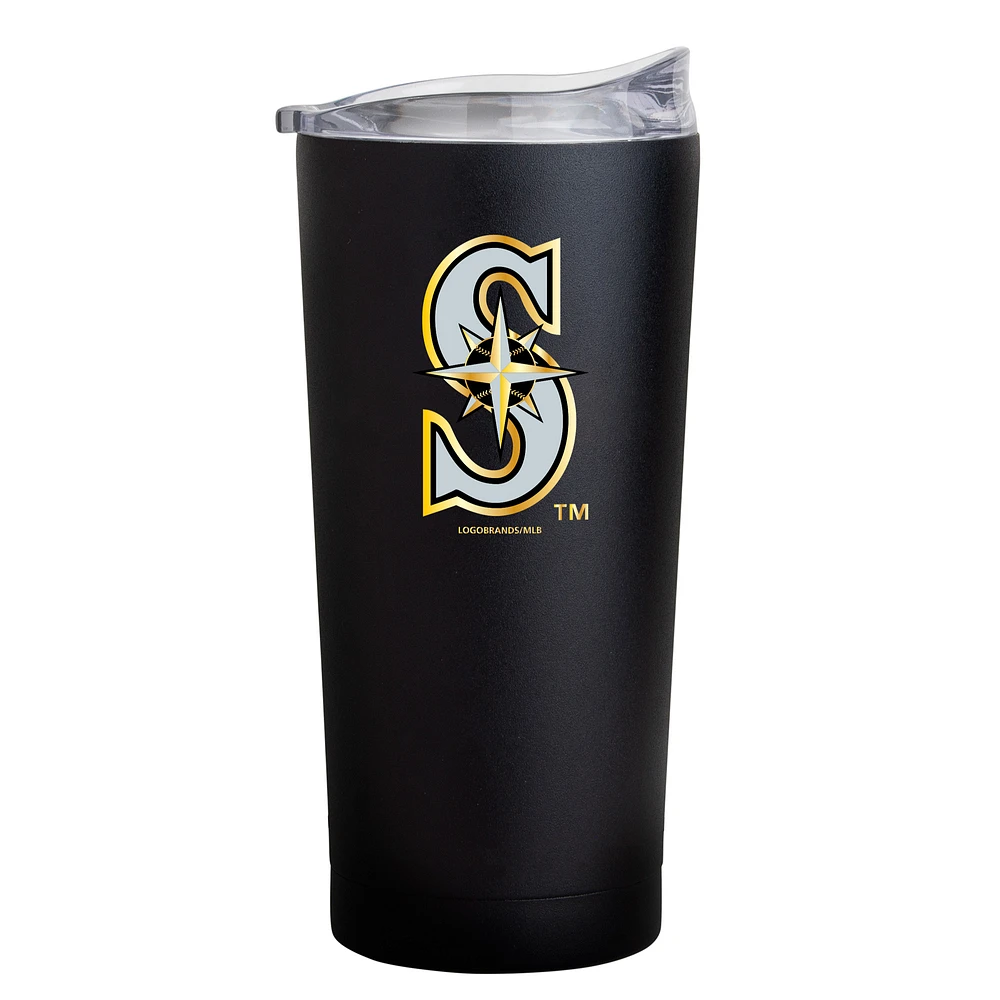 Seattle Mariners Black Foil 20oz. Powder Coat Tumbler