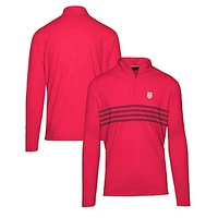 Men's Levelwear Red USMNT Asher Quarter-Zip Pullover Top