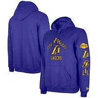 Men's New Era Purple Los Angeles Lakers 2023/24 City Edition Pullover Hoodie