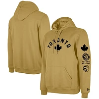 Men's New Era Tan Toronto Raptors 2023/24 City Edition Pullover Hoodie