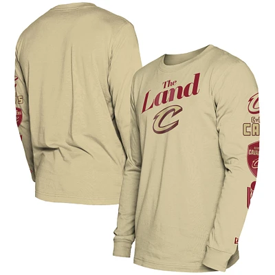 Men's New Era Tan Cleveland Cavaliers 2023/24 City Edition Long Sleeve T-Shirt