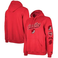 Men's New Era Red Portland Trail Blazers 2023/24 City Edition Big & Tall Pullover Hoodie