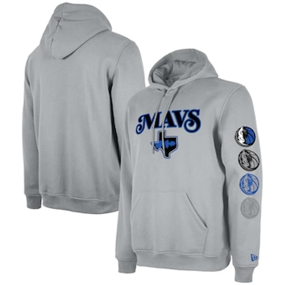 Men's New Era Gray Dallas Mavericks 2023/24 City Edition Big & Tall Pullover Hoodie