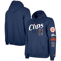 Men's New Era Navy LA Clippers 2023/24 City Edition Big & Tall Pullover Hoodie