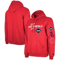 Men's New Era Red Philadelphia 76ers Big & Tall 2023/24 City Edition Jersey Pullover Hoodie