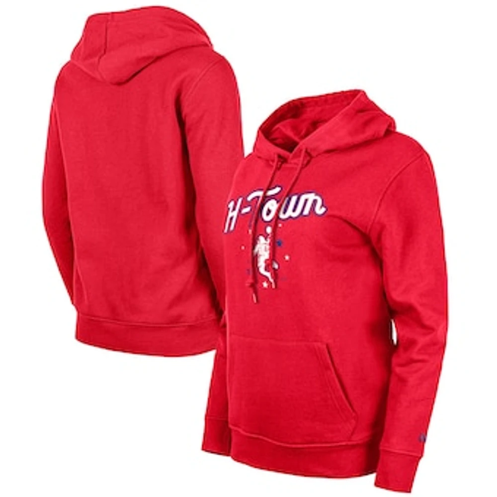 Women's New Era Red Houston Rockets 2023/24 City Edition Pullover Hoodie