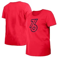 Women's New Era Red Philadelphia 76ers 2023/24 City Edition T-Shirt