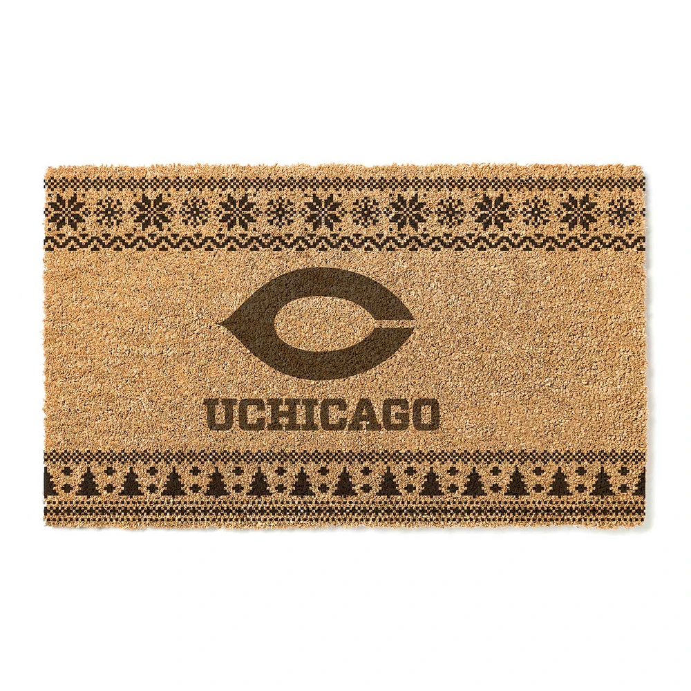 UChicago Maroons 18" x 30" Holiday Coir Doormat