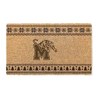 Memphis Tigers 18" x 30" Holiday Coir Doormat