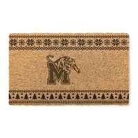 Memphis Tigers 18" x 30" Holiday Coir Doormat