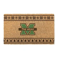 Marshall Thundering Herd 18" x 30" Holiday Coir Doormat