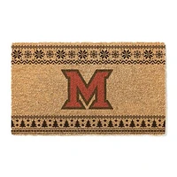 Miami University RedHawks 18" x 30" Holiday Coir Doormat