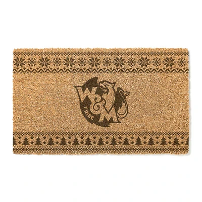 William & Mary Tribe 18" x 30" Holiday Coir Doormat