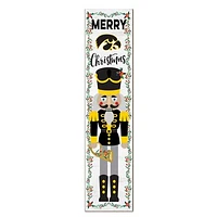 Iowa Hawkeyes 11" x 46" Nutcracker Holiday Leaner Sign
