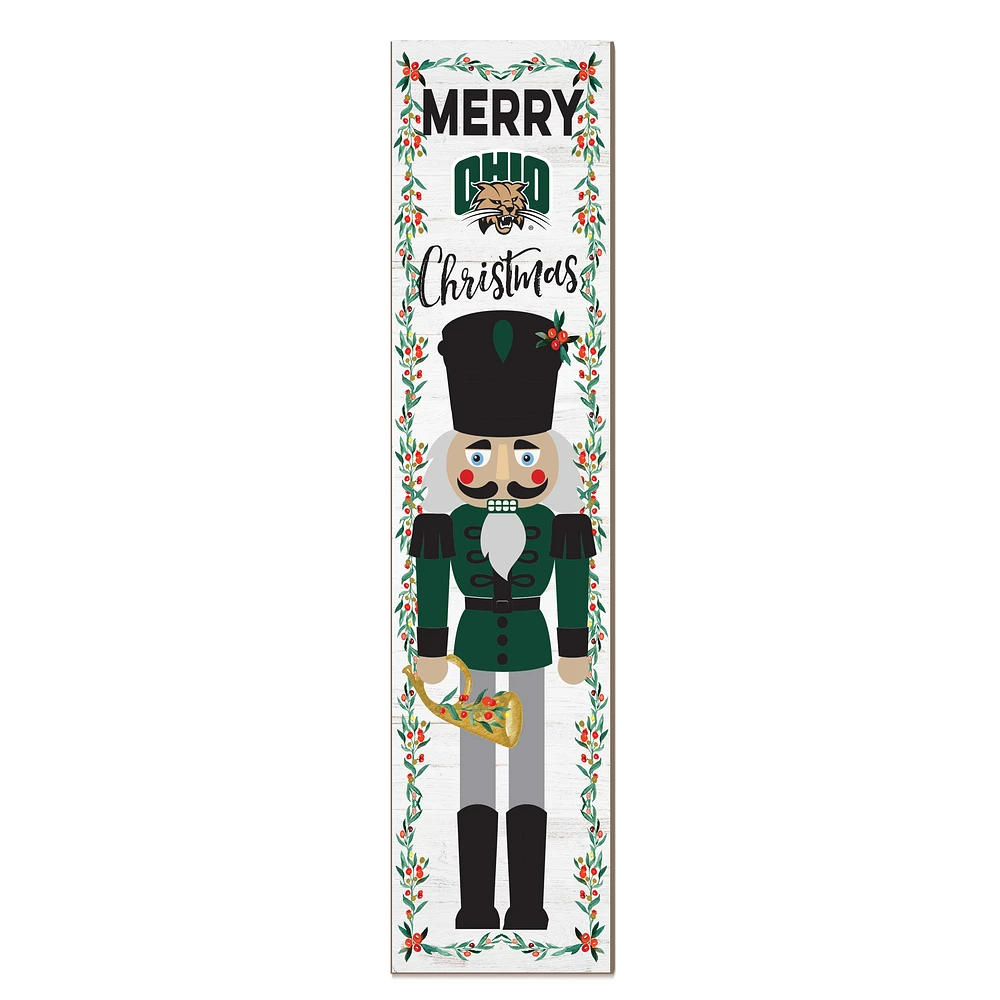 Ohio Bobcats 11" x 46" Nutcracker Holiday Leaner Sign