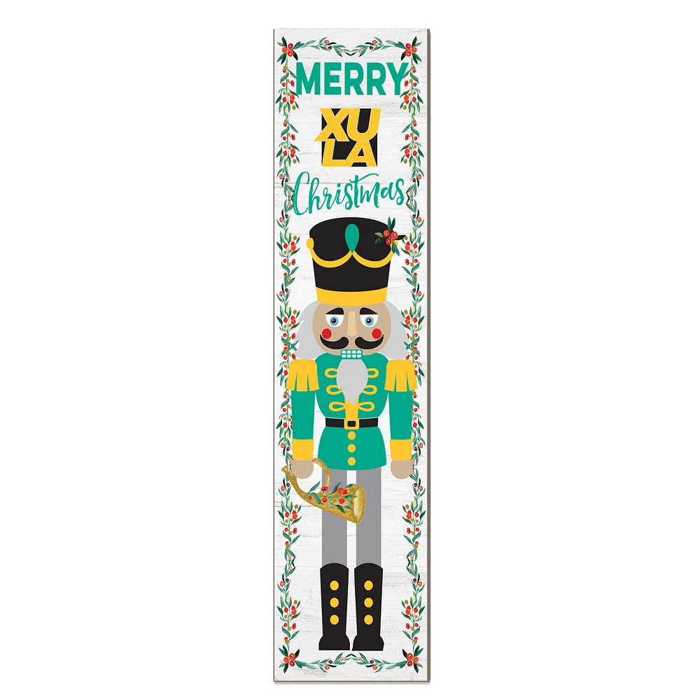 Xavier University of Louisiana Gold Rush 11" x 46" Nutcracker Holiday Leaner Sign