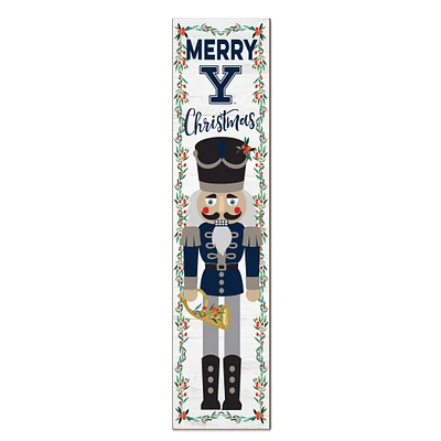 Yale Bulldogs 11" x 46" Nutcracker Holiday Leaner Sign