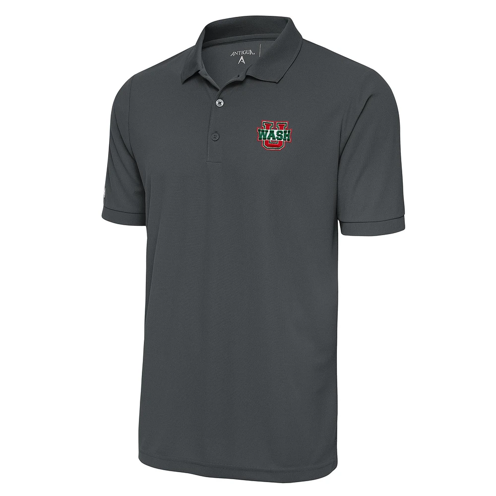Men's Antigua Charcoal WashU Big & Tall Legacy Pique Polo