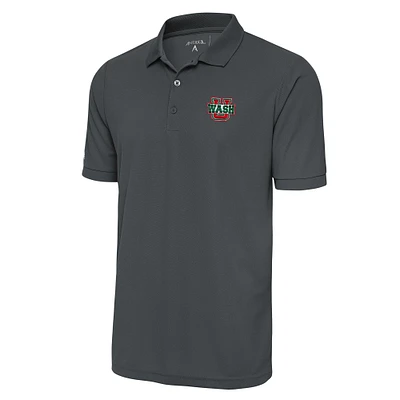 Men's Antigua Charcoal WashU Big & Tall Legacy Pique Polo