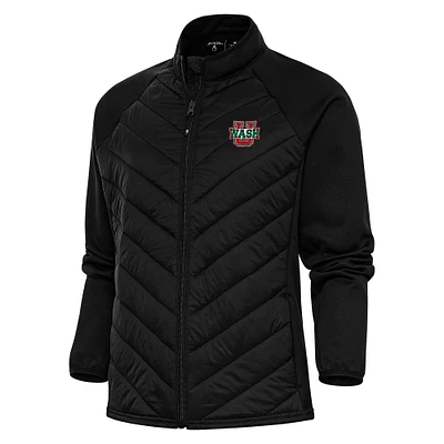Women's Antigua Black WashU Altitude Full-Zip Jacket
