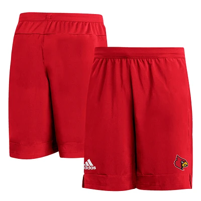 Men's adidas Red Louisville Cardinals Sideline 9” Heat Ready Woven Shorts