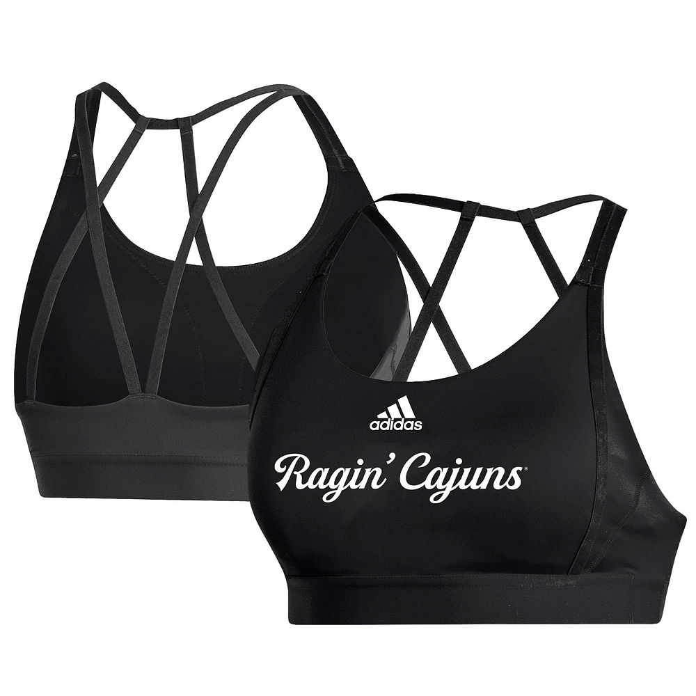 Women's adidas Black Louisiana Ragin' Cajuns Sideline Ultimate Sports Bra