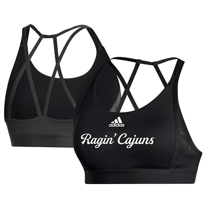 Women's adidas Black Louisiana Ragin' Cajuns Sideline Ultimate Sports Bra