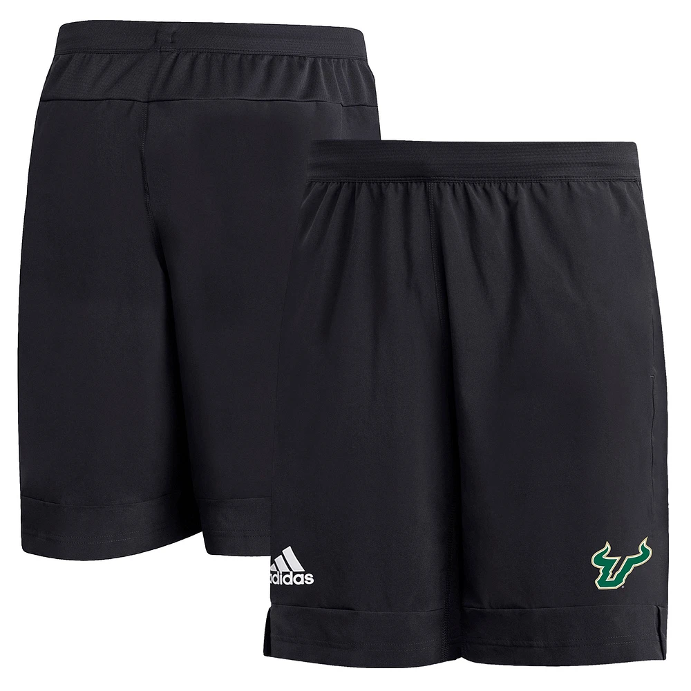 Men's adidas Black South Florida Bulls Sideline 9” Heat Ready Woven Shorts