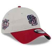 Men's New Era  Khaki/Red San Diego Padres 2024 Fourth of July 9TWENTY Adjustable Hat