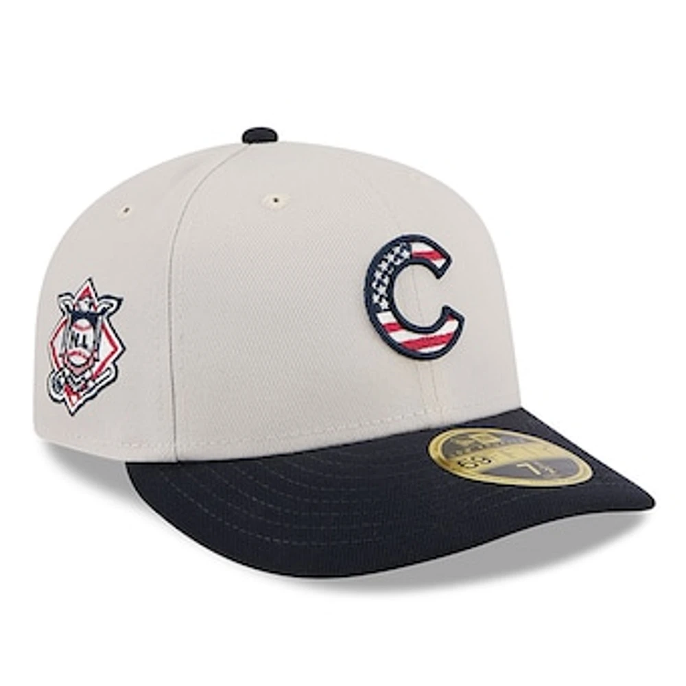 Men's New Era  Khaki/Black Chicago Cubs 2024 Fourth of July Low Profile 59FIFTY Fitted Hat