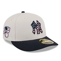 Men's New Era  Khaki/Black New York Yankees 2024 Fourth of July Low Profile 59FIFTY Fitted Hat