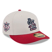 Men's New Era  Khaki/Red St. Louis Cardinals 2024 Fourth of July Low Profile 59FIFTY Fitted Hat