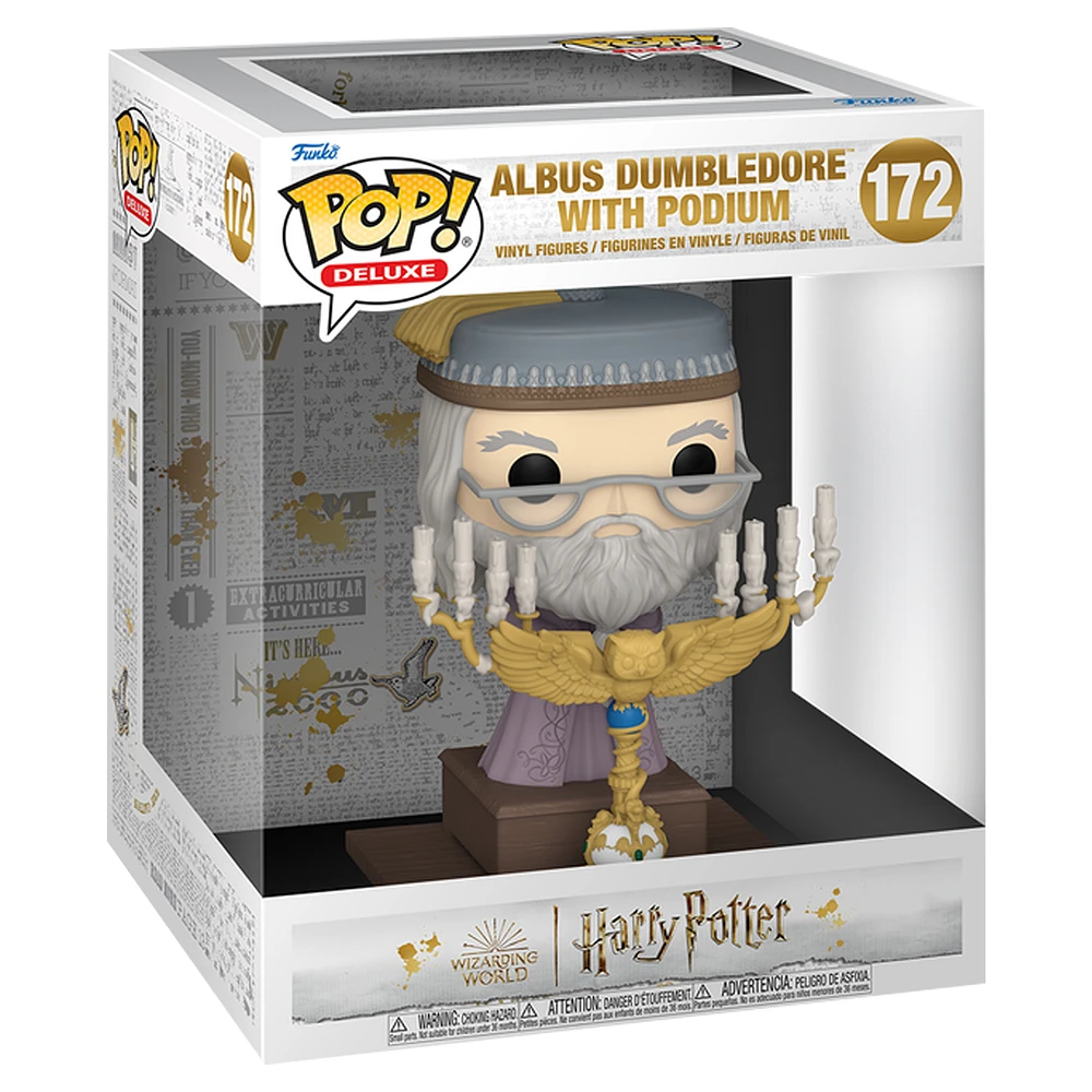 Wizarding World Harry Potter Albus Dumbledore with Podium #172 Funko Pop! Deluxe Vinyl Figure