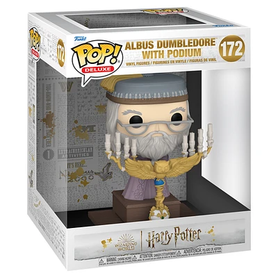 Wizarding World Harry Potter Albus Dumbledore with Podium #172 Funko Pop! Deluxe Vinyl Figure
