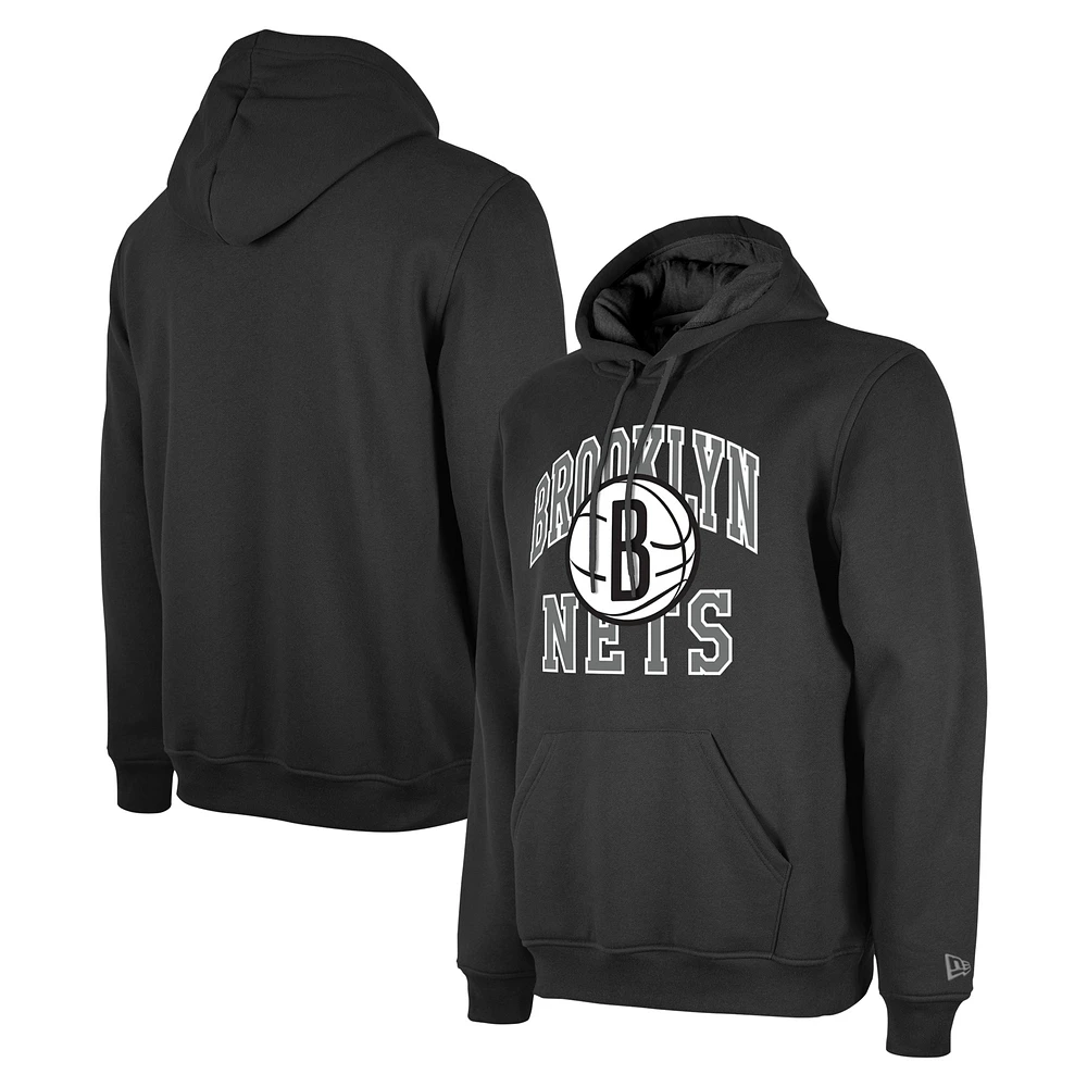 Unisex New Era  Black Brooklyn Nets 2023/24 Season Tip-Off Edition Pullover Hoodie