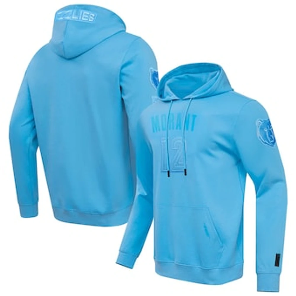 Men's Pro Standard Ja Morant Light Blue Memphis Grizzlies Triple Tonal Player Pullover Hoodie