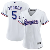 Women's Nike Corey Seager White Texas Rangers Home 2023 World Series Champions Replica Player Jersey