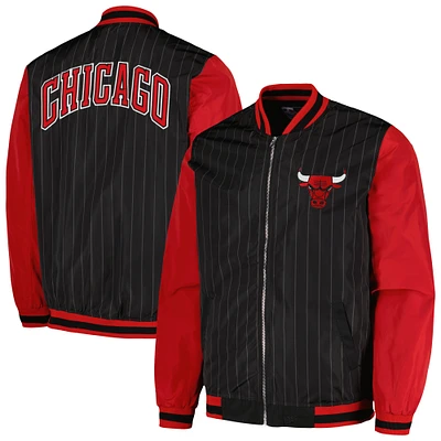 Men's JH Design  Black Chicago Bulls Full-Zip Bomber Jacket