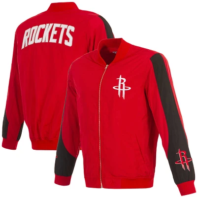 Men's JH Design  Red Houston Rockets Full-Zip Bomber Jacket