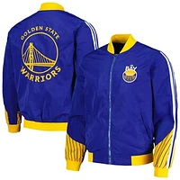 Men's JH Design  Royal Golden State Warriors Full-Zip Bomber Jacket