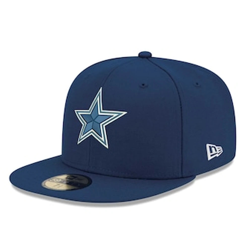 Men's New Era Navy Dallas Cowboys Logo 59FIFTY Fitted Hat