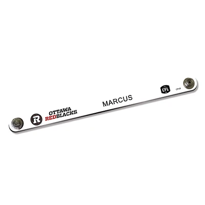 Ottawa Redblacks Personalized Leather Slim Bracelet