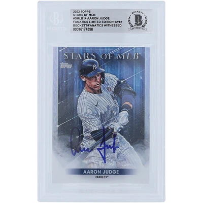 Limited Edition of 12: Aaron Judge New York Yankees Autographed 2022 Topps Stars of MLB Beckett Fanatics Witnessed Authenticated Card