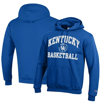 Men's Champion Royal Kentucky Wildcats Basketball Icon Powerblend Pullover Hoodie