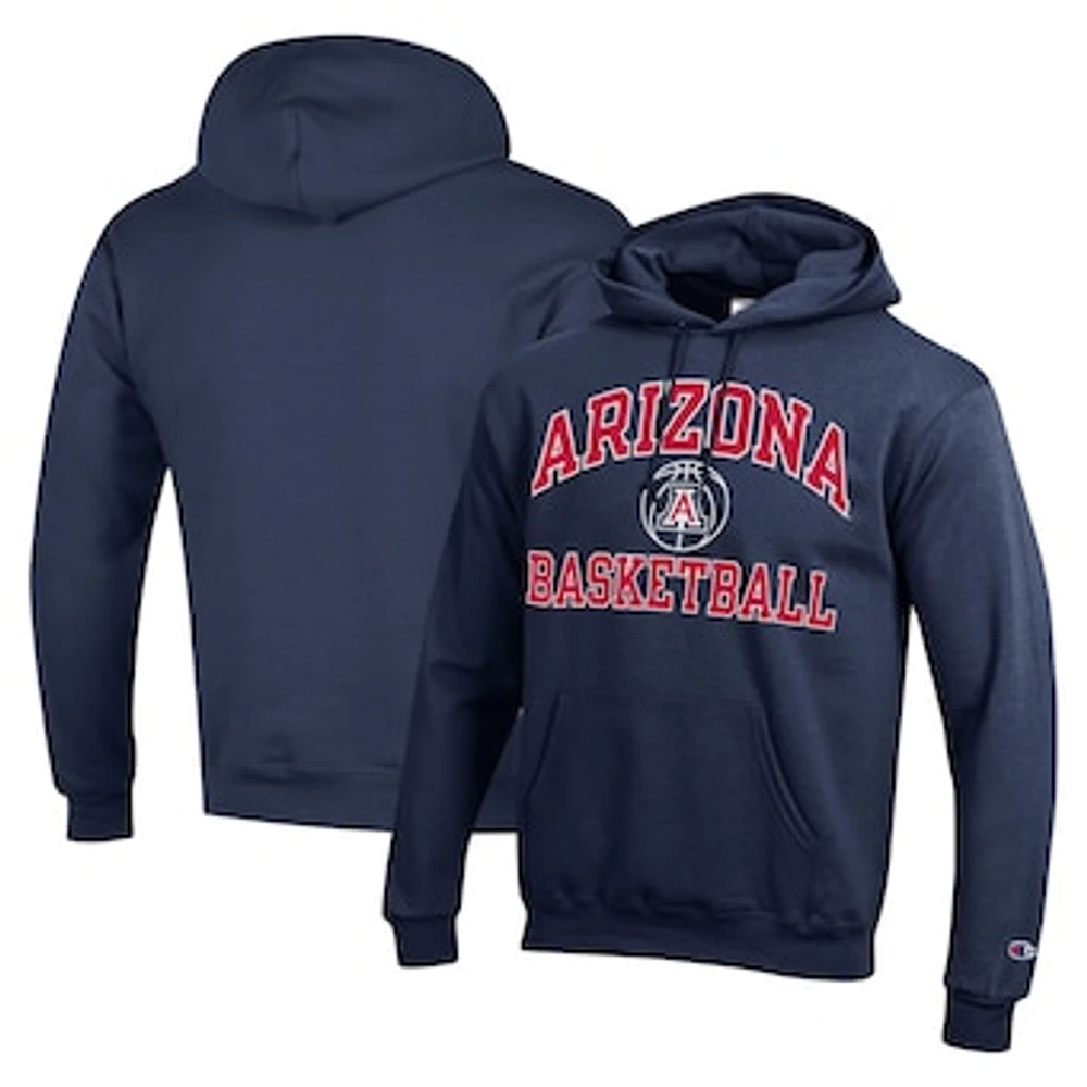 Men's Champion Navy Arizona Wildcats Basketball Icon Powerblend Pullover Hoodie