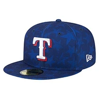 Men's New Era Navy Texas Rangers 2024 MLB All-Star Game Pattern 59FIFTY Fitted Hat