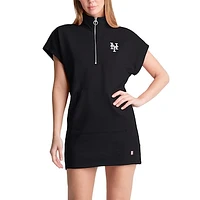 Women's DKNY Sport Black New York Mets Emily Quarter-Zip Sneaker Dress