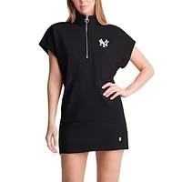 Women's DKNY Sport Black New York Yankees Emily Quarter-Zip Sneaker Dress