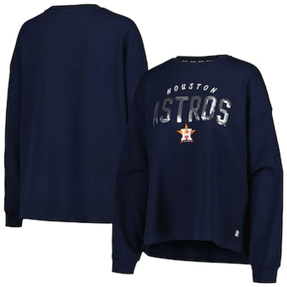 Women's DKNY Sport Navy Houston Astros Penelope Pullover Sweatshirt