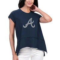 Women's G-III 4Her by Carl Banks Navy Atlanta Braves Cheer Fashion T-Shirt